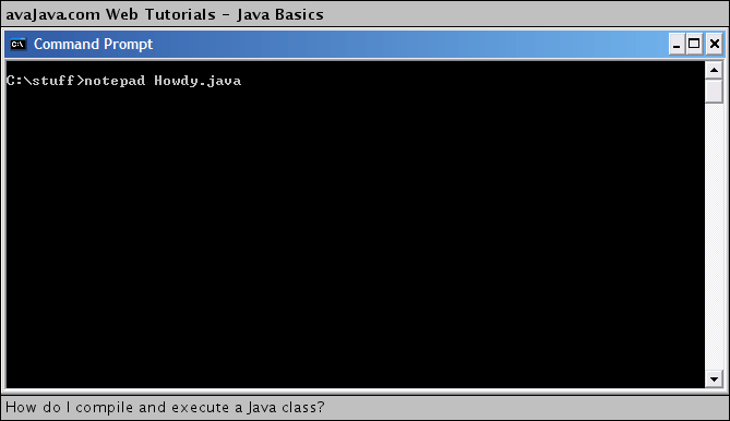Creating a Java file using Notepad