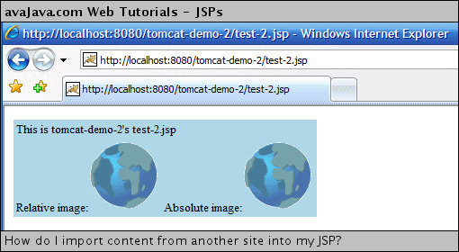 test-2.jsp in web browser