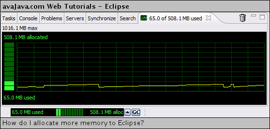Eclipse Memory Monitor and Eclipse Status Memory Monitor