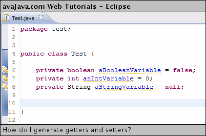 Eclipse Java Editor
