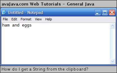 Entering some text into Notepad