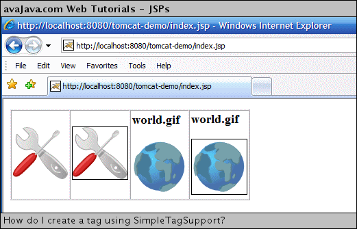 index.jsp in web browser