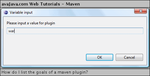 Inputting plugin value